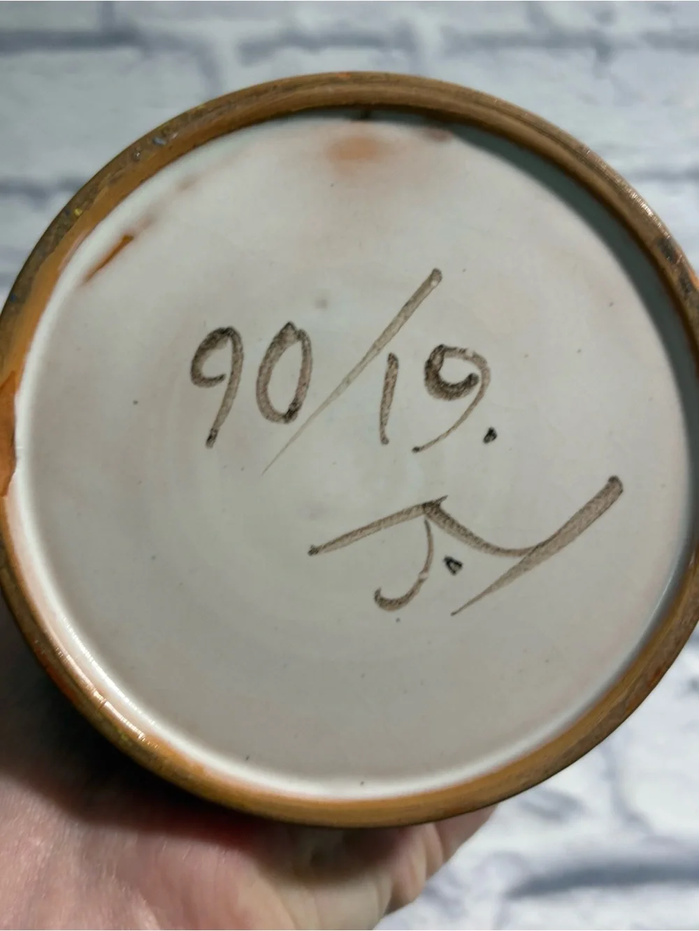 Vintage MCM hand-crafted diablo ceramic glazed pottery